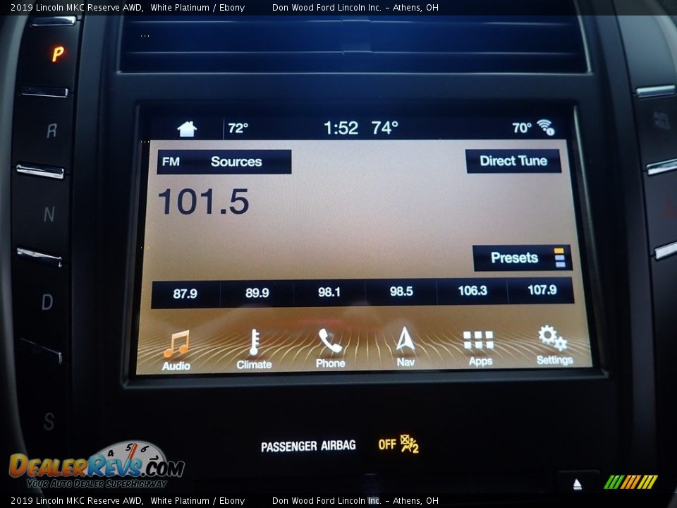 2019 Lincoln MKC Reserve AWD White Platinum / Ebony Photo #28