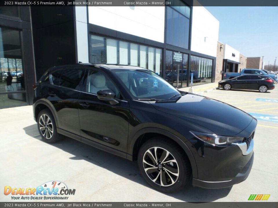 2023 Mazda CX-5 S Premium AWD Jet Black Mica / Parchment Photo #1