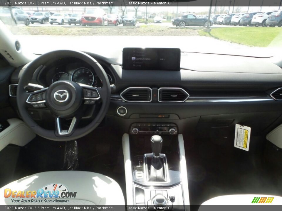 2023 Mazda CX-5 S Premium AWD Jet Black Mica / Parchment Photo #3