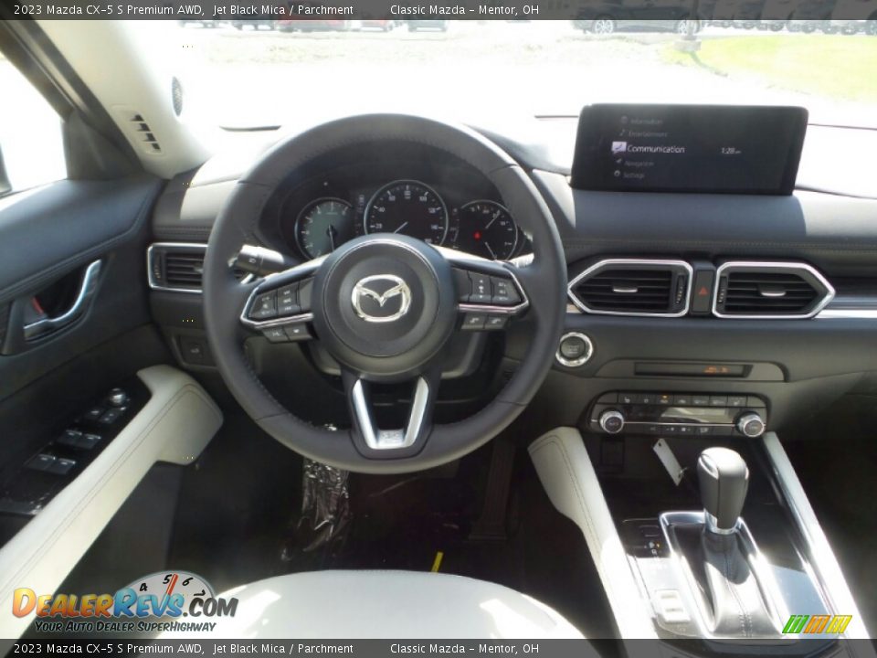 2023 Mazda CX-5 S Premium AWD Jet Black Mica / Parchment Photo #4