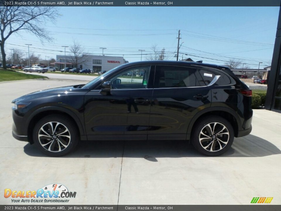 2023 Mazda CX-5 S Premium AWD Jet Black Mica / Parchment Photo #6