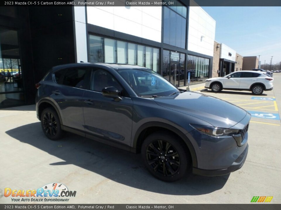 2023 Mazda CX-5 S Carbon Edition AWD Polymetal Gray / Red Photo #1