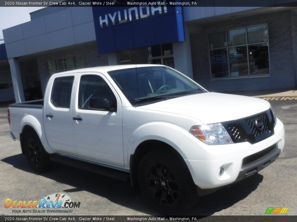 2020 Nissan Frontier SV Crew Cab 4x4 Glacier White / Steel Photo #1