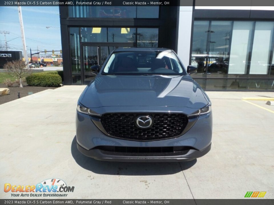 2023 Mazda CX-5 S Carbon Edition AWD Polymetal Gray / Red Photo #2