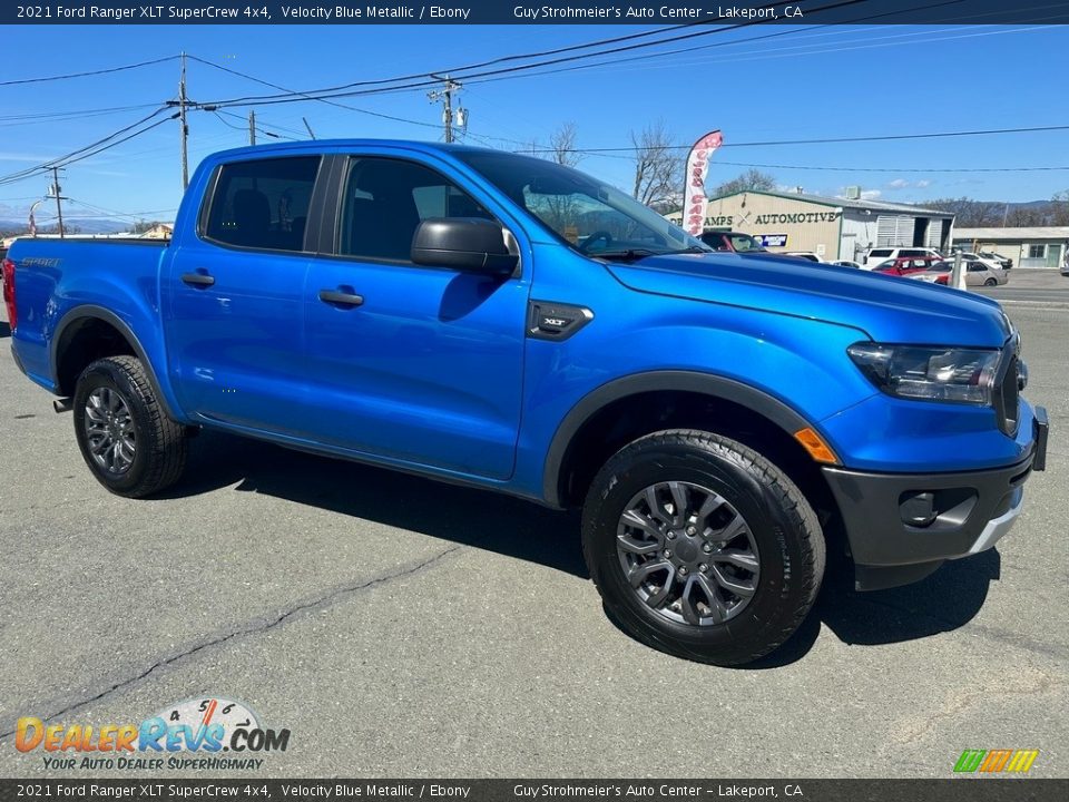 2021 Ford Ranger XLT SuperCrew 4x4 Velocity Blue Metallic / Ebony Photo #1