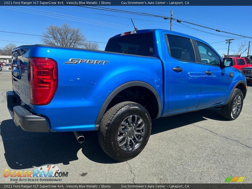 2021 Ford Ranger XLT SuperCrew 4x4 Velocity Blue Metallic / Ebony Photo #6