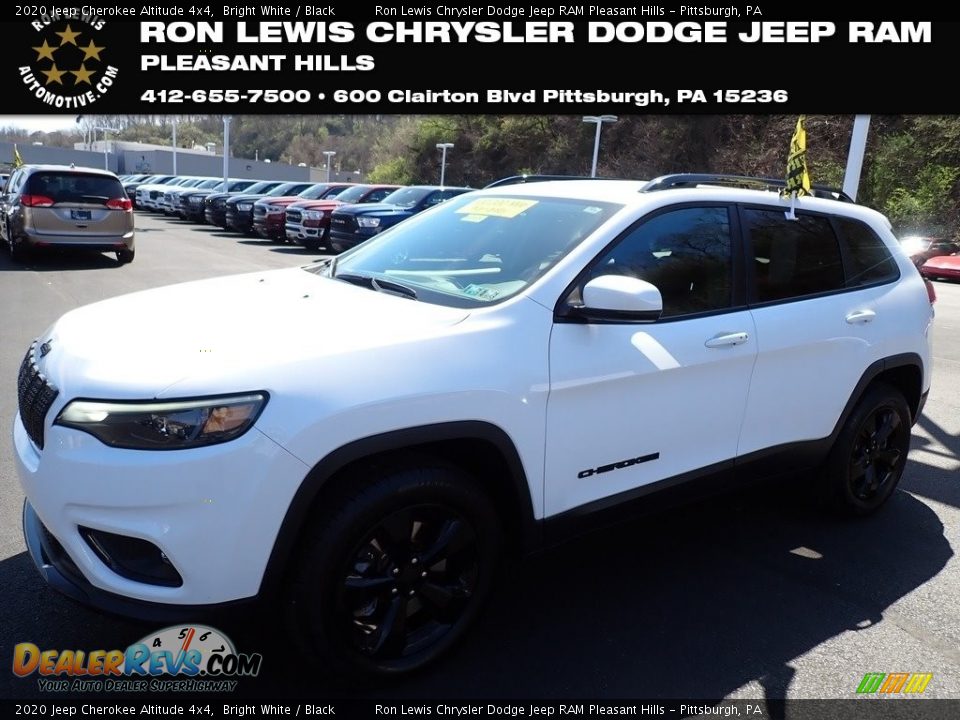 2020 Jeep Cherokee Altitude 4x4 Bright White / Black Photo #1