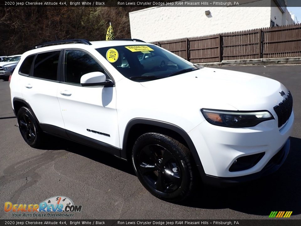 2020 Jeep Cherokee Altitude 4x4 Bright White / Black Photo #8