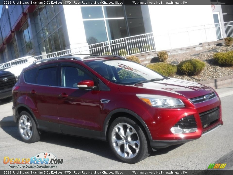 2013 Ford Escape Titanium 2.0L EcoBoost 4WD Ruby Red Metallic / Charcoal Black Photo #1