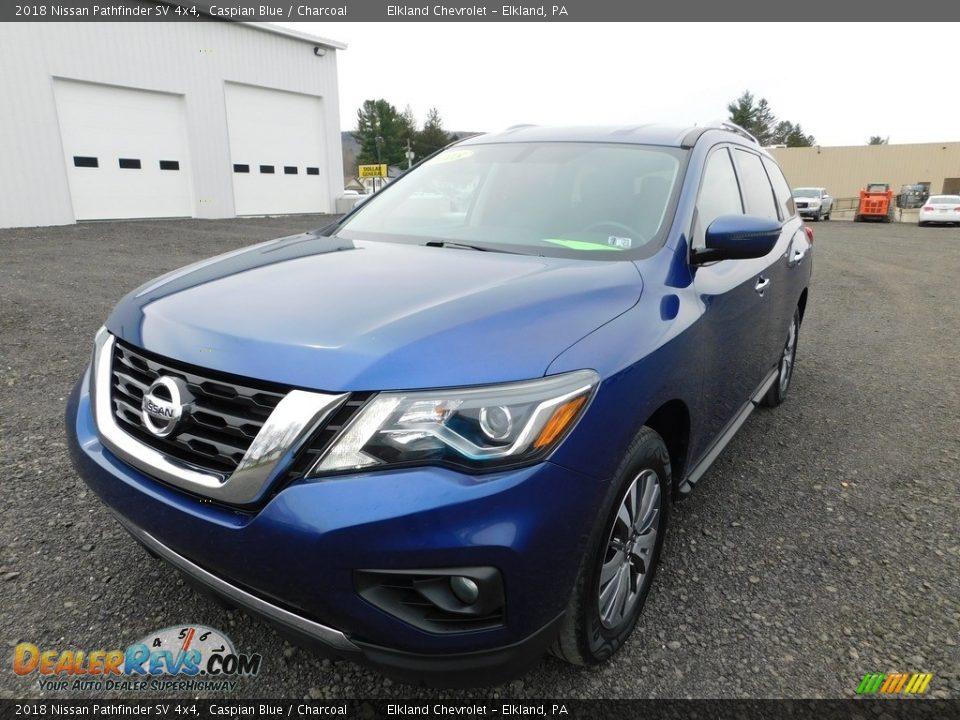 2018 Nissan Pathfinder SV 4x4 Caspian Blue / Charcoal Photo #2