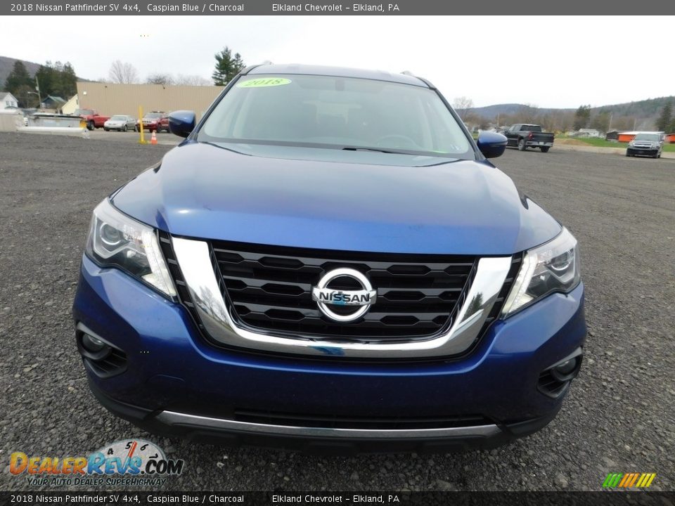 2018 Nissan Pathfinder SV 4x4 Caspian Blue / Charcoal Photo #3