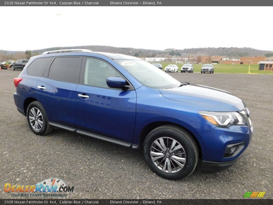 2018 Nissan Pathfinder SV 4x4 Caspian Blue / Charcoal Photo #5