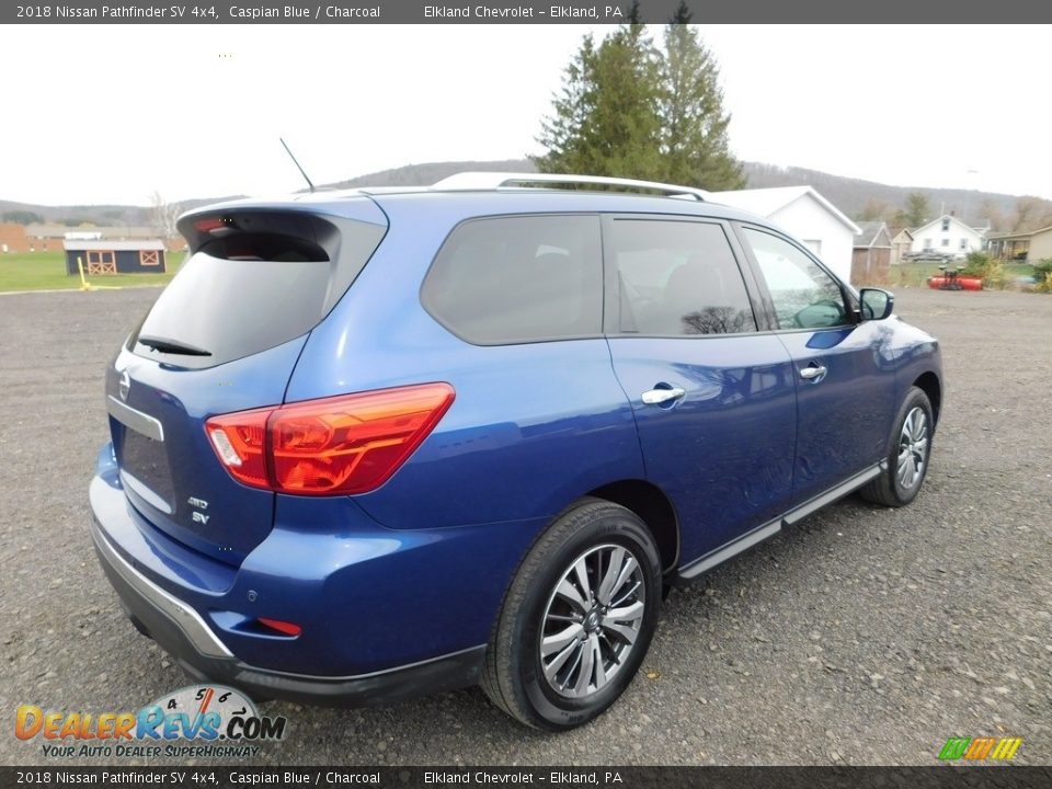 2018 Nissan Pathfinder SV 4x4 Caspian Blue / Charcoal Photo #7