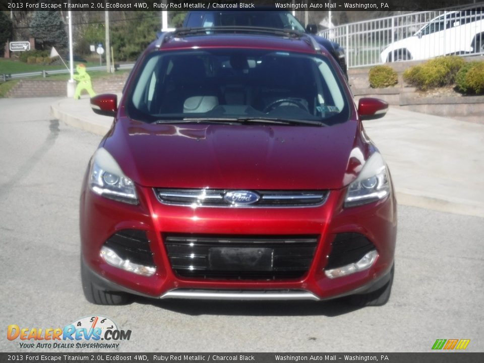 2013 Ford Escape Titanium 2.0L EcoBoost 4WD Ruby Red Metallic / Charcoal Black Photo #13