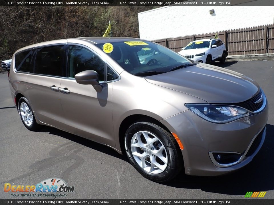 2018 Chrysler Pacifica Touring Plus Molten Silver / Black/Alloy Photo #8