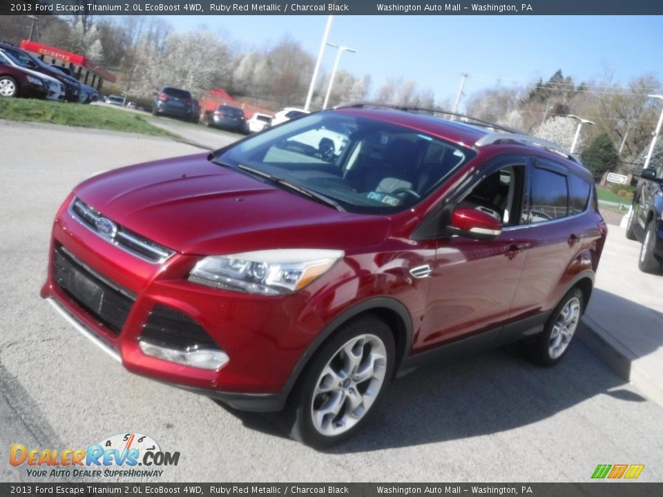 2013 Ford Escape Titanium 2.0L EcoBoost 4WD Ruby Red Metallic / Charcoal Black Photo #14