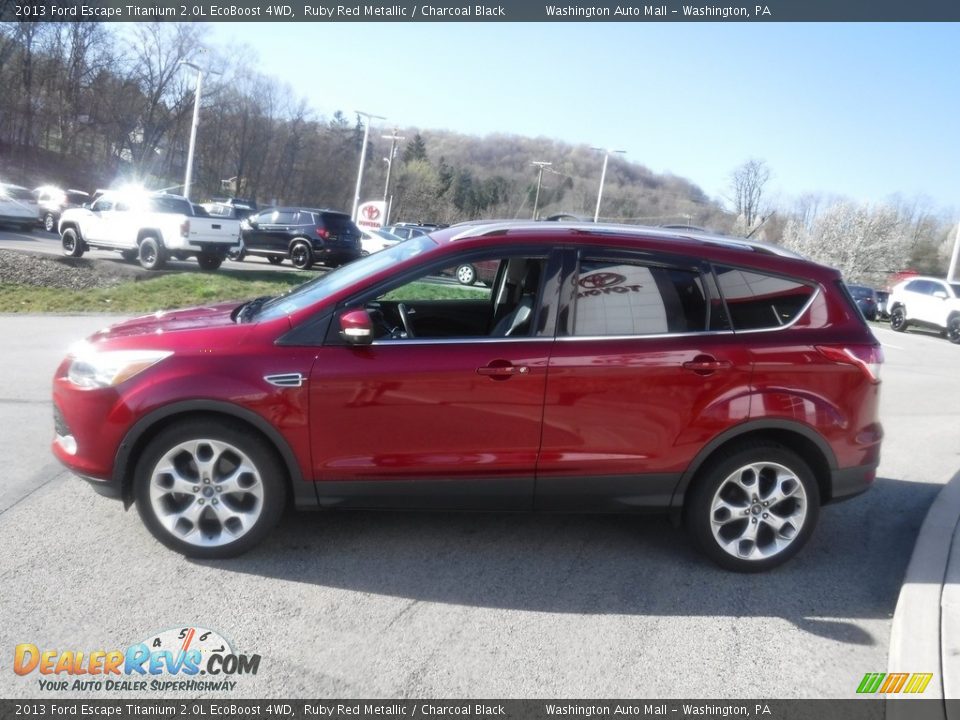 2013 Ford Escape Titanium 2.0L EcoBoost 4WD Ruby Red Metallic / Charcoal Black Photo #16