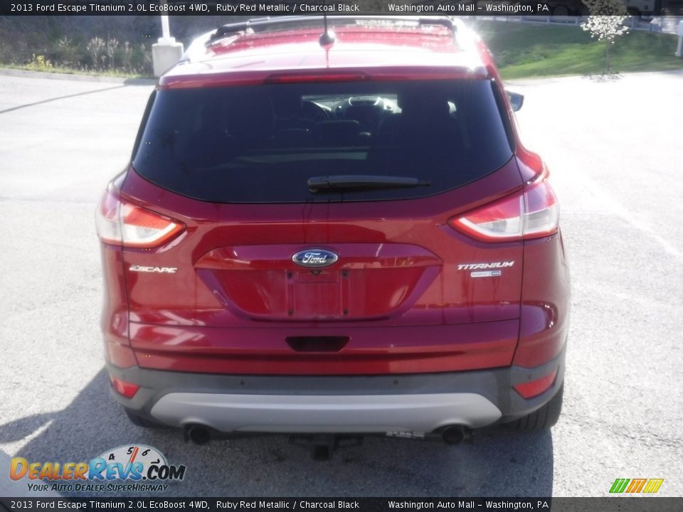 2013 Ford Escape Titanium 2.0L EcoBoost 4WD Ruby Red Metallic / Charcoal Black Photo #18