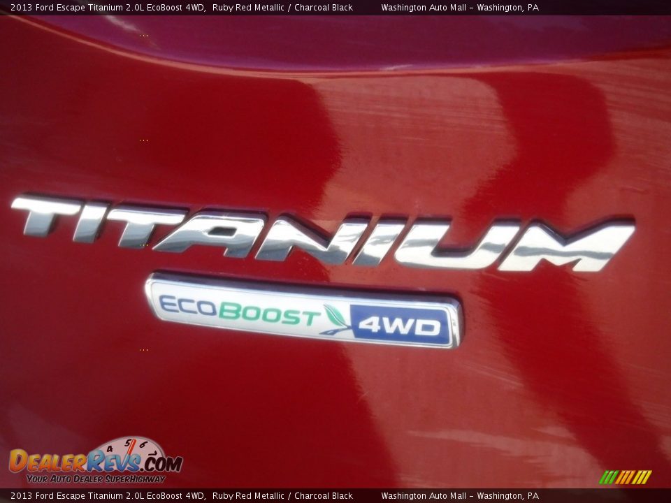 2013 Ford Escape Titanium 2.0L EcoBoost 4WD Ruby Red Metallic / Charcoal Black Photo #19