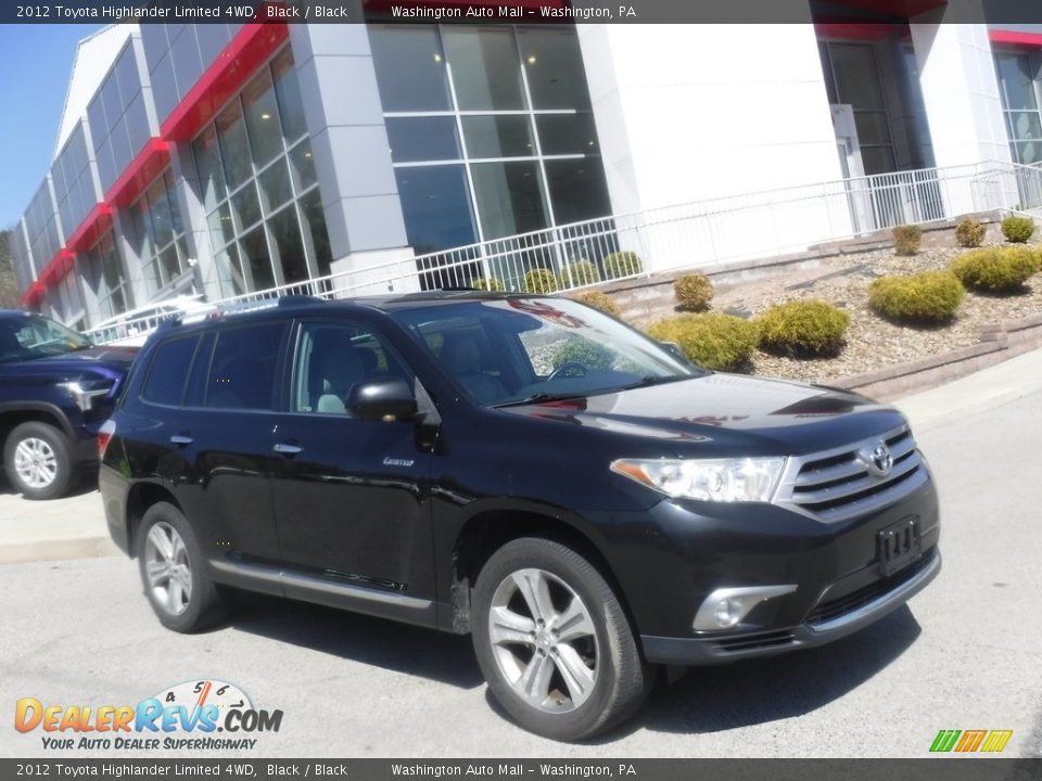 2012 Toyota Highlander Limited 4WD Black / Black Photo #1