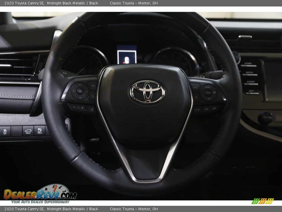 2020 Toyota Camry SE Midnight Black Metallic / Black Photo #7