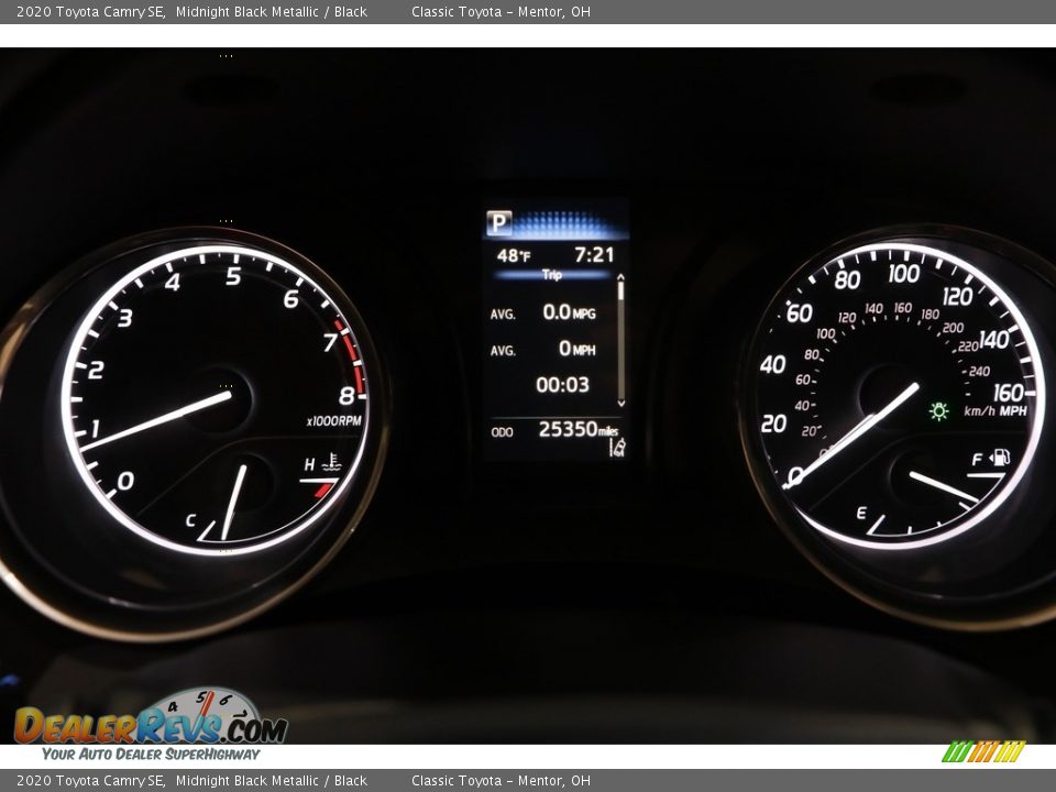 2020 Toyota Camry SE Midnight Black Metallic / Black Photo #8