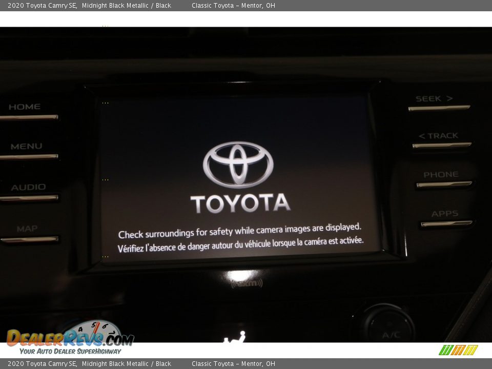 2020 Toyota Camry SE Midnight Black Metallic / Black Photo #9