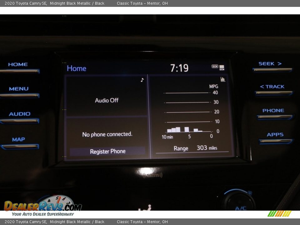 2020 Toyota Camry SE Midnight Black Metallic / Black Photo #10