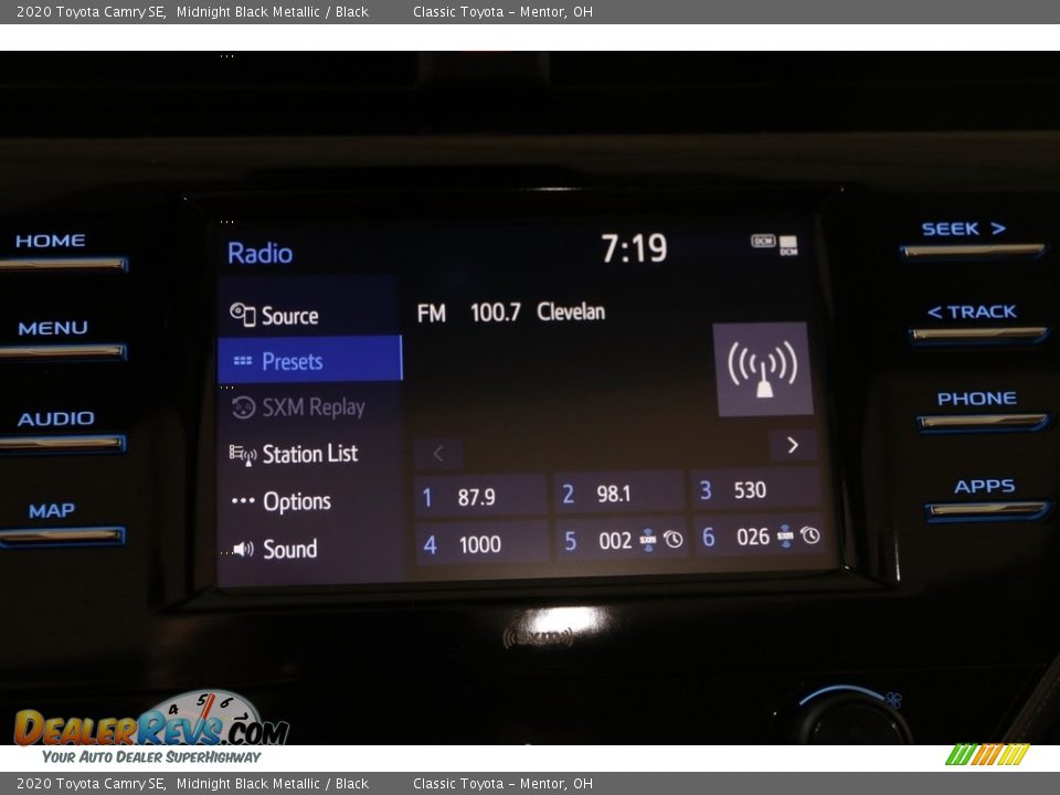 2020 Toyota Camry SE Midnight Black Metallic / Black Photo #12