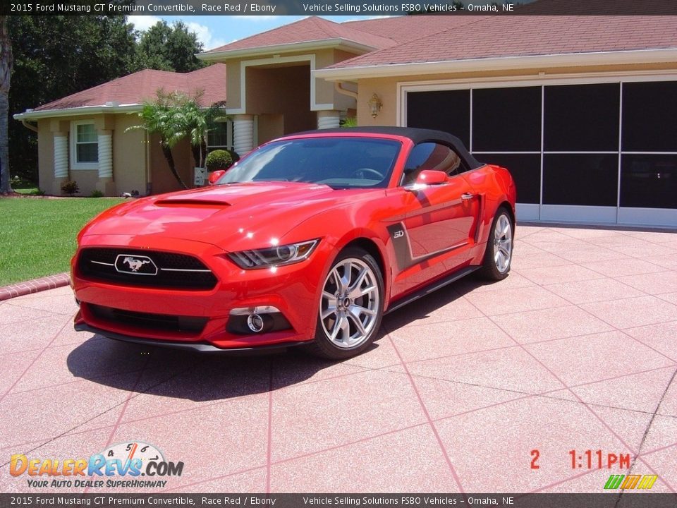 2015 Ford Mustang GT Premium Convertible Race Red / Ebony Photo #1
