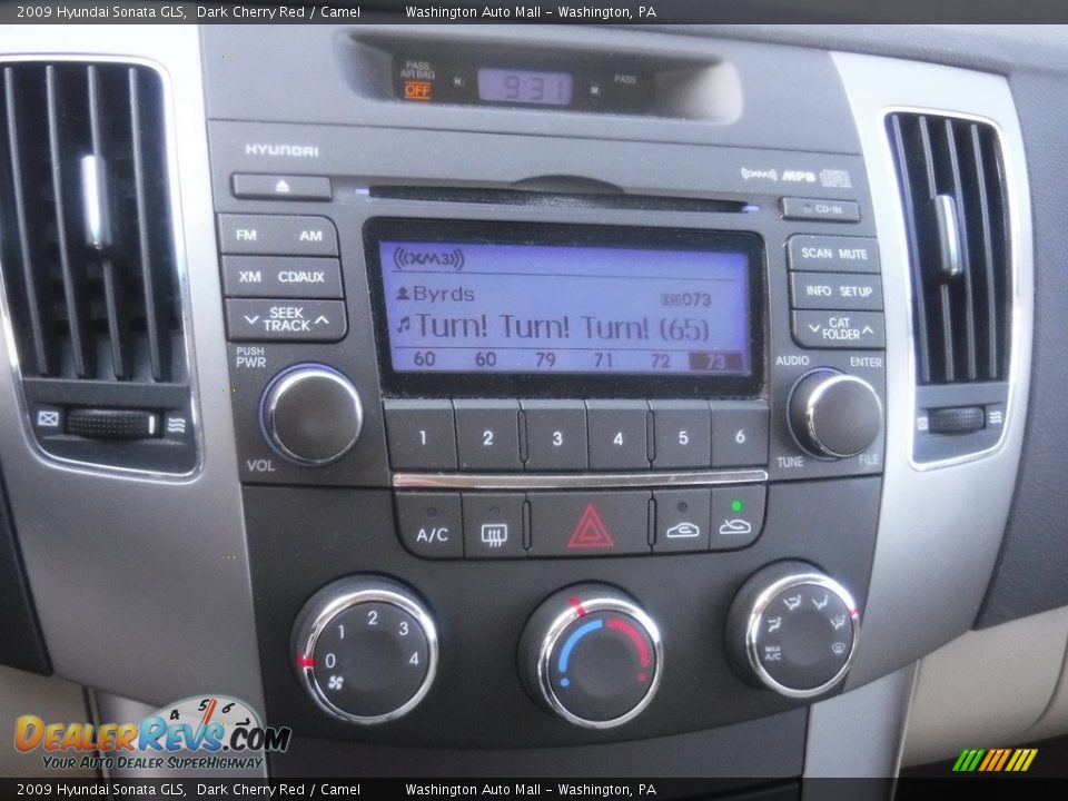 2009 Hyundai Sonata GLS Dark Cherry Red / Camel Photo #3