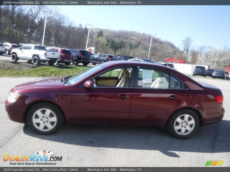 2009 Hyundai Sonata GLS Dark Cherry Red / Camel Photo #11