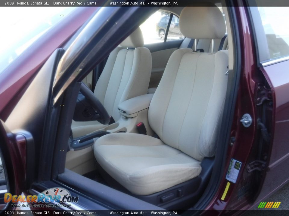 2009 Hyundai Sonata GLS Dark Cherry Red / Camel Photo #19