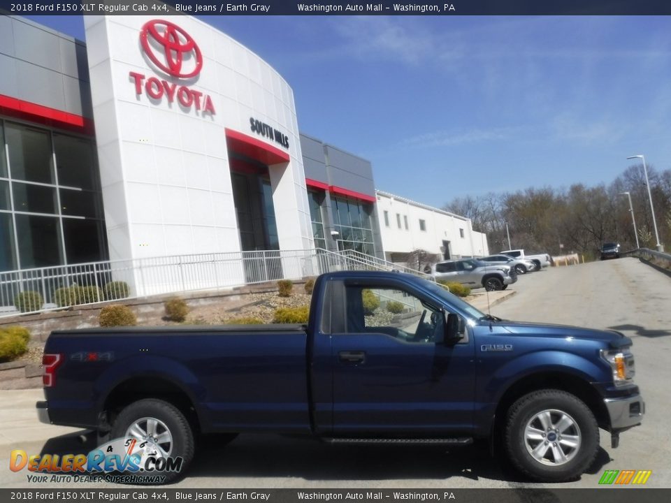 2018 Ford F150 XLT Regular Cab 4x4 Blue Jeans / Earth Gray Photo #2