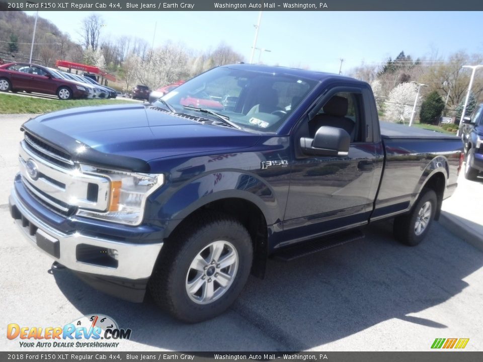 2018 Ford F150 XLT Regular Cab 4x4 Blue Jeans / Earth Gray Photo #11