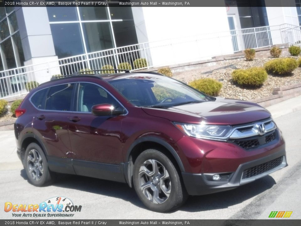 2018 Honda CR-V EX AWD Basque Red Pearl II / Gray Photo #1