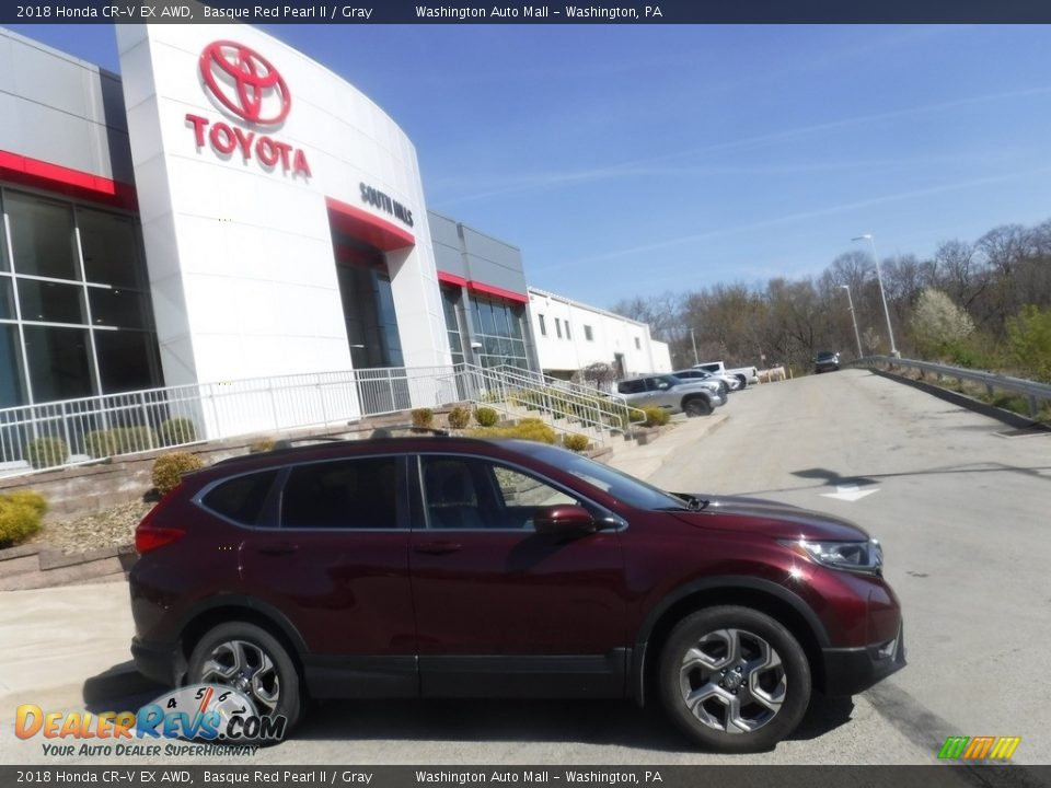 2018 Honda CR-V EX AWD Basque Red Pearl II / Gray Photo #2