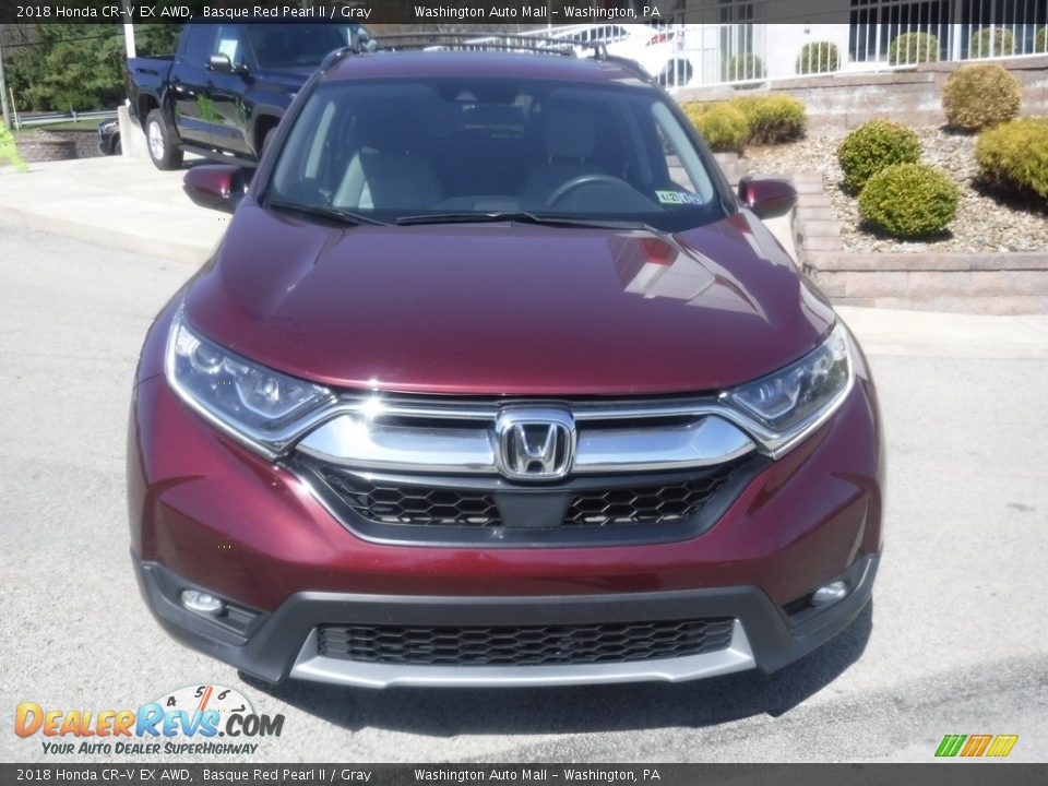 2018 Honda CR-V EX AWD Basque Red Pearl II / Gray Photo #10