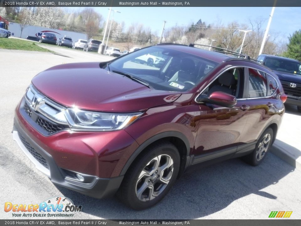 2018 Honda CR-V EX AWD Basque Red Pearl II / Gray Photo #11