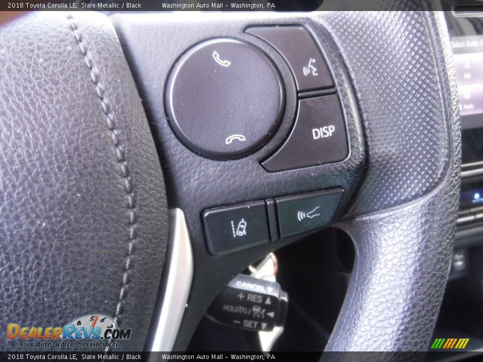 2018 Toyota Corolla LE Slate Metallic / Black Photo #7
