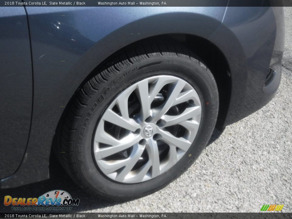 2018 Toyota Corolla LE Slate Metallic / Black Photo #8