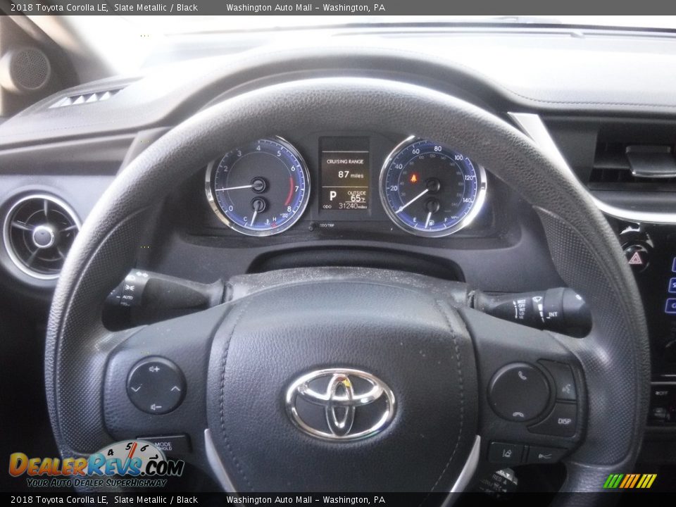 2018 Toyota Corolla LE Slate Metallic / Black Photo #20