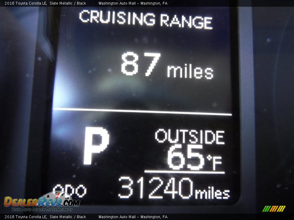 2018 Toyota Corolla LE Slate Metallic / Black Photo #27