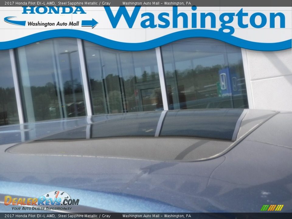 2017 Honda Pilot EX-L AWD Steel Sapphire Metallic / Gray Photo #3