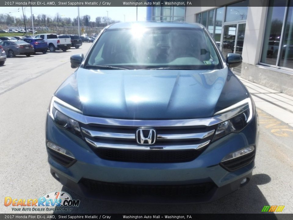 2017 Honda Pilot EX-L AWD Steel Sapphire Metallic / Gray Photo #4