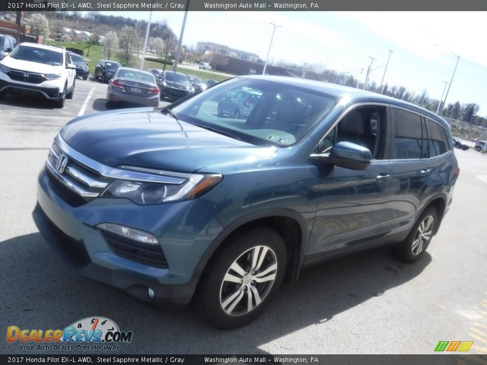 2017 Honda Pilot EX-L AWD Steel Sapphire Metallic / Gray Photo #5