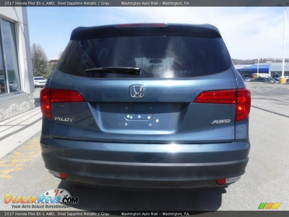 2017 Honda Pilot EX-L AWD Steel Sapphire Metallic / Gray Photo #8