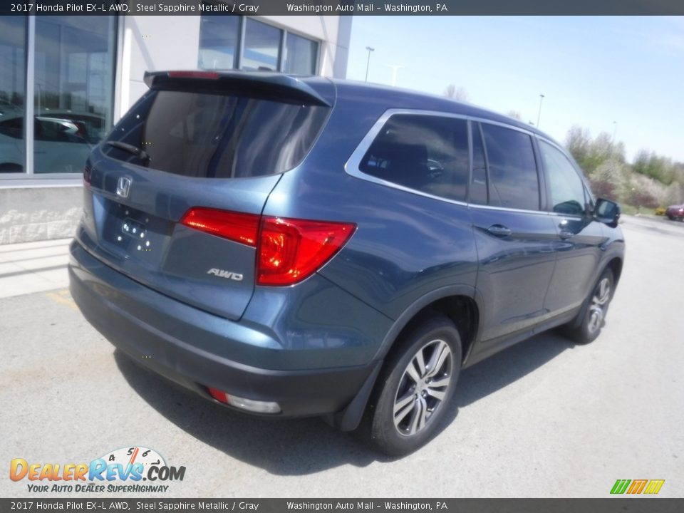 2017 Honda Pilot EX-L AWD Steel Sapphire Metallic / Gray Photo #9