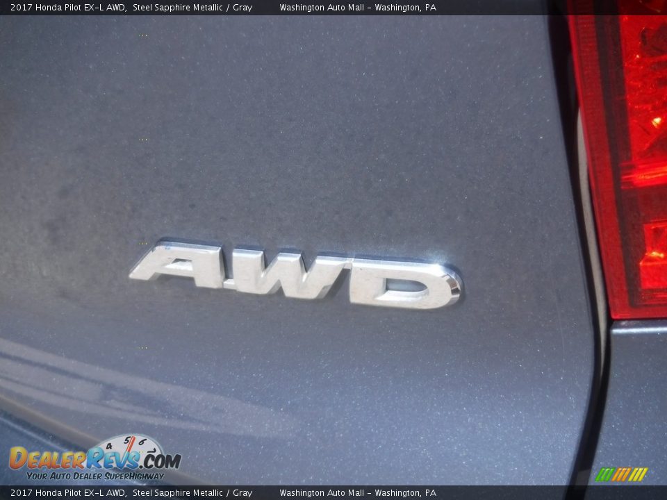 2017 Honda Pilot EX-L AWD Steel Sapphire Metallic / Gray Photo #10