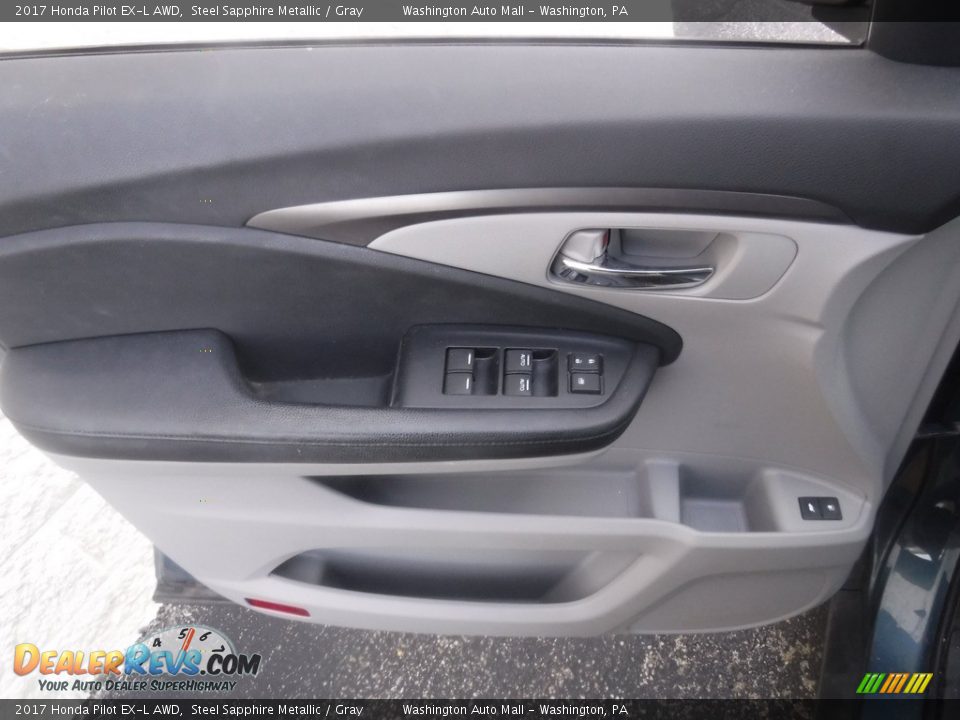2017 Honda Pilot EX-L AWD Steel Sapphire Metallic / Gray Photo #13